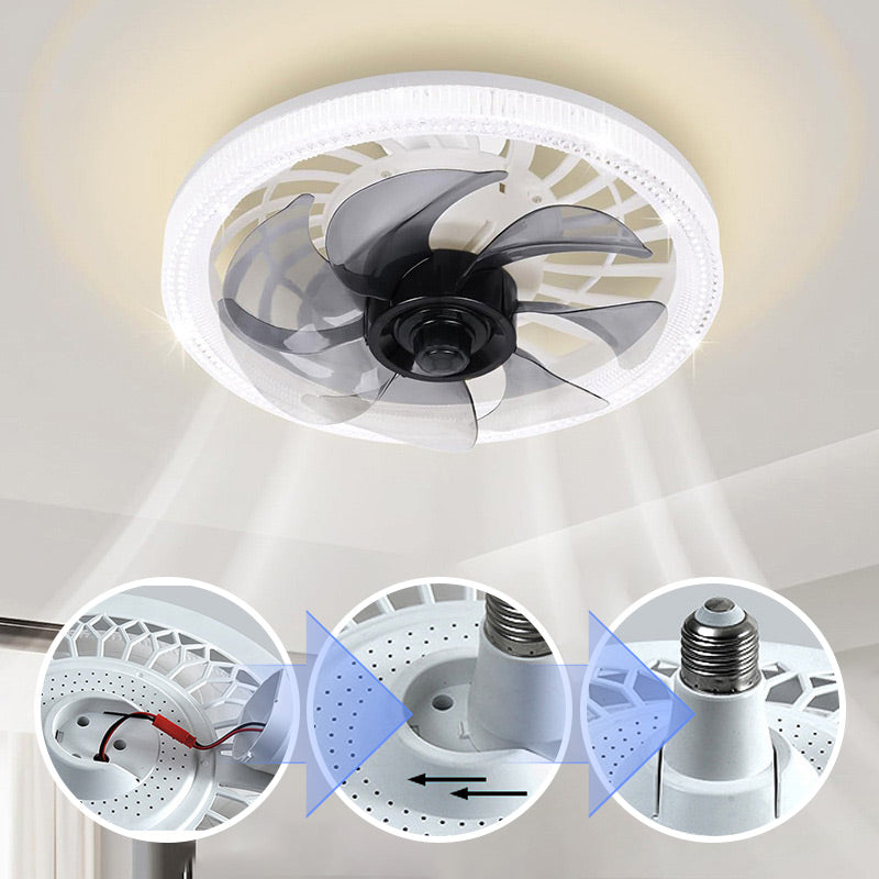 2-in-1 Mute adjustable fan light with remote control